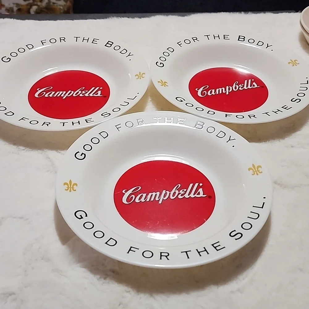 CAMPBELLS SOUP ๐ฒ ๐ฅฃ BOWLS. * SET OF 3 * ๐ซ๐ท FRANCE - Picture 1 of 5